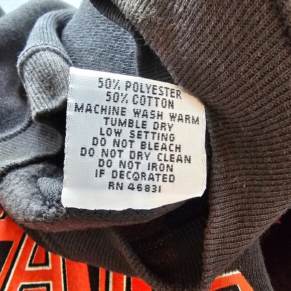 Vintage Oklahoma State University Sweatshirt Mens Large Black 80s OSU Cowboys - Picture 8 of 8